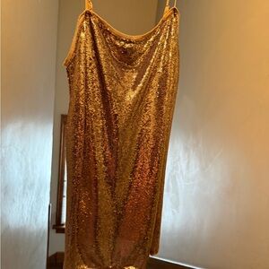 Free People Gold Sequin Mini Dress